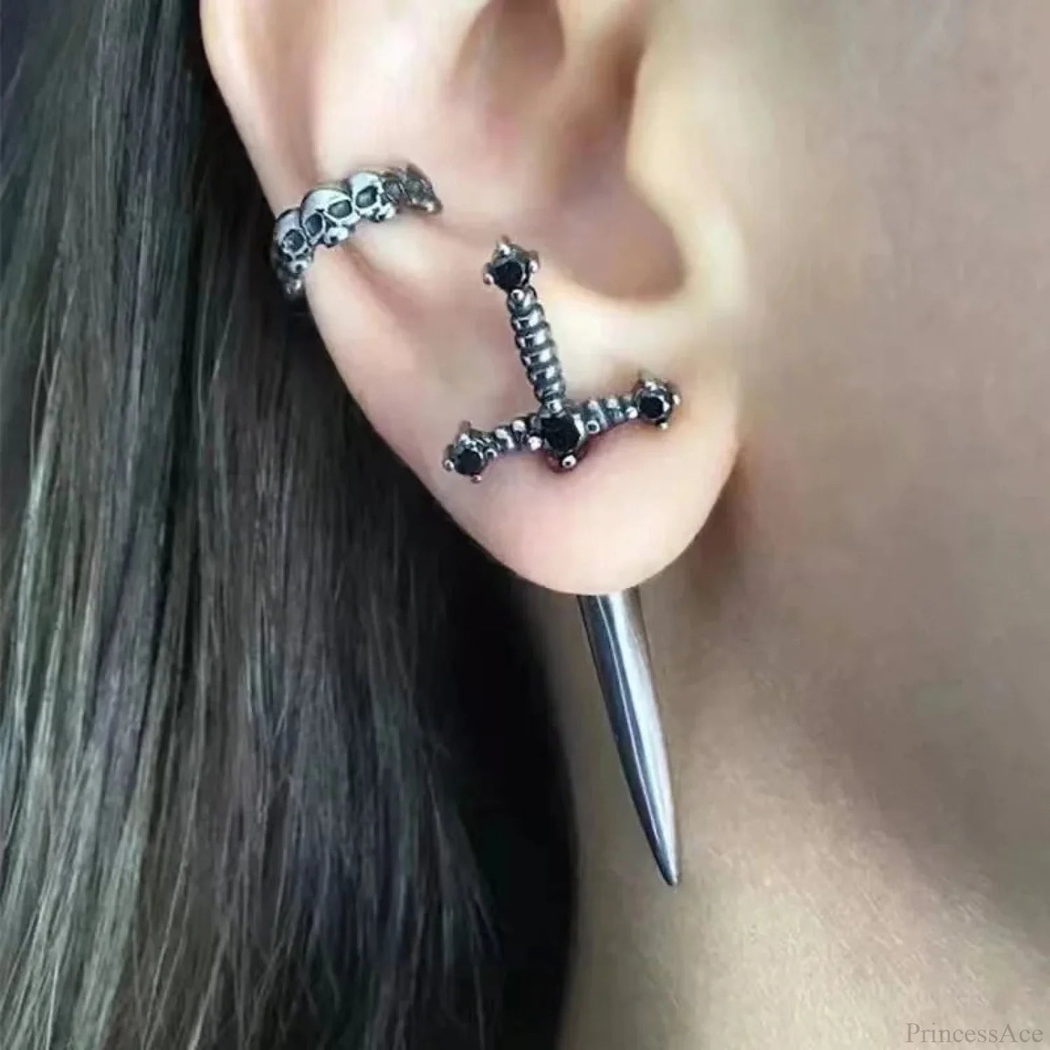 Antique Dim Gothic Blade Stiletto Earring color1