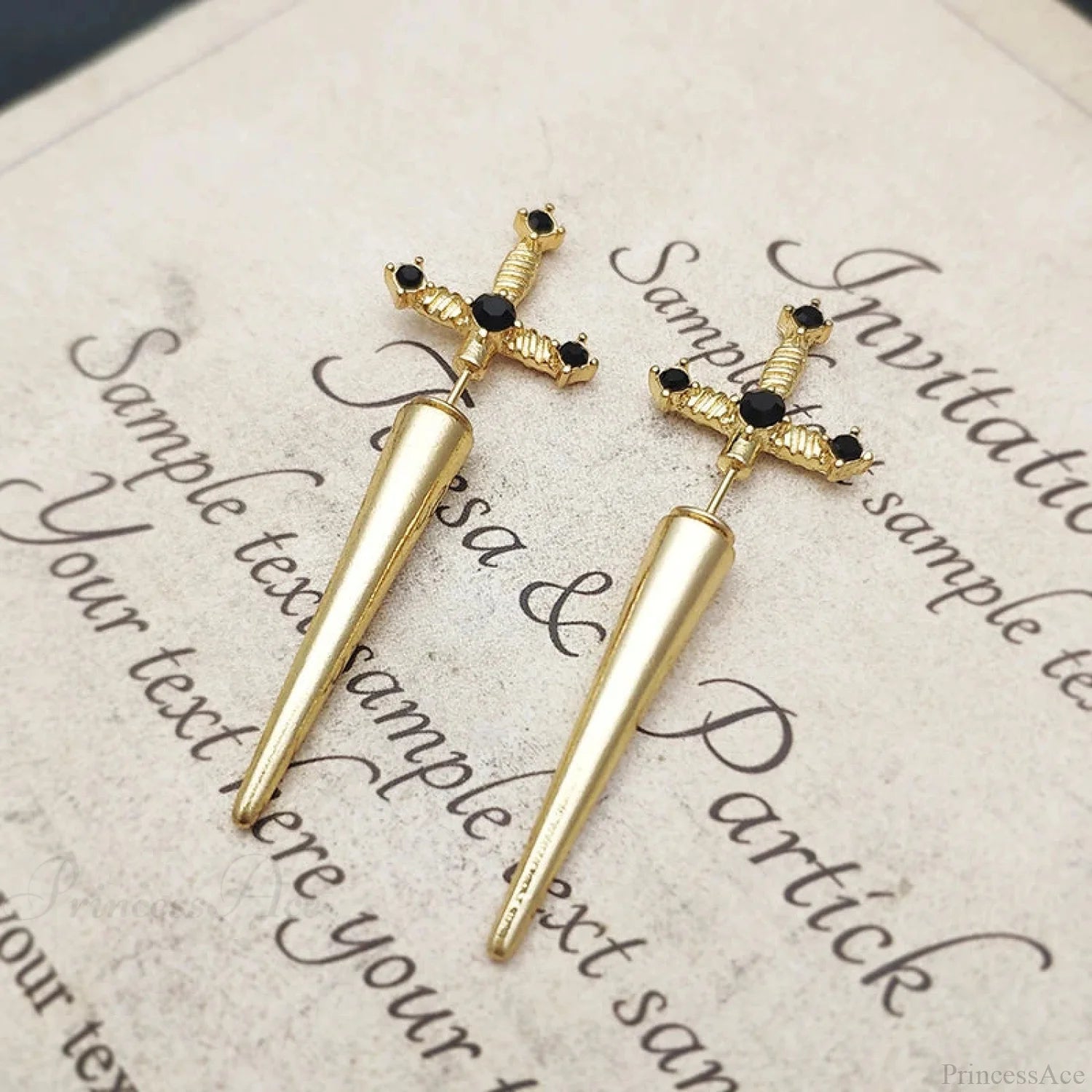 Antique Dim Gothic Blade Stiletto Earring color5