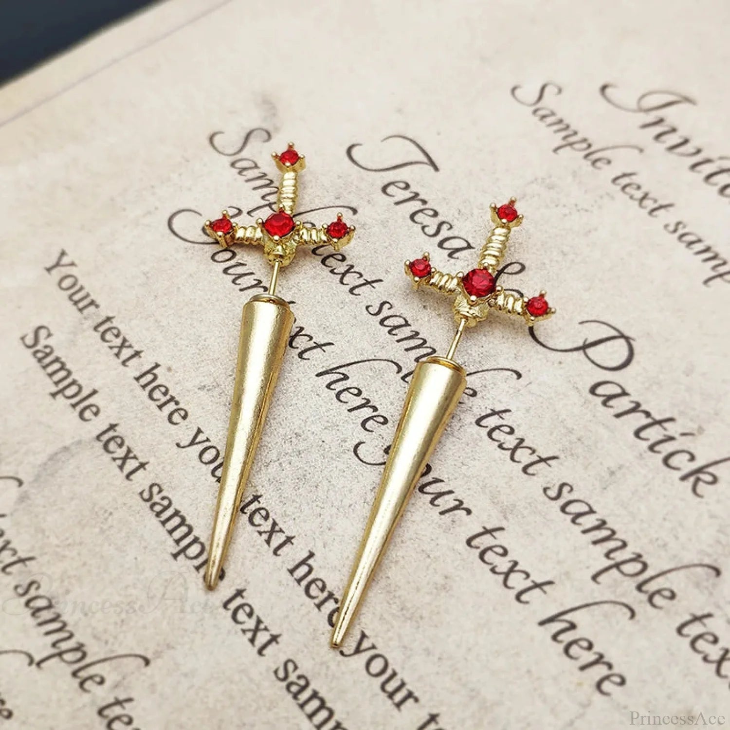Antique Dim Gothic Blade Stiletto Earring color6