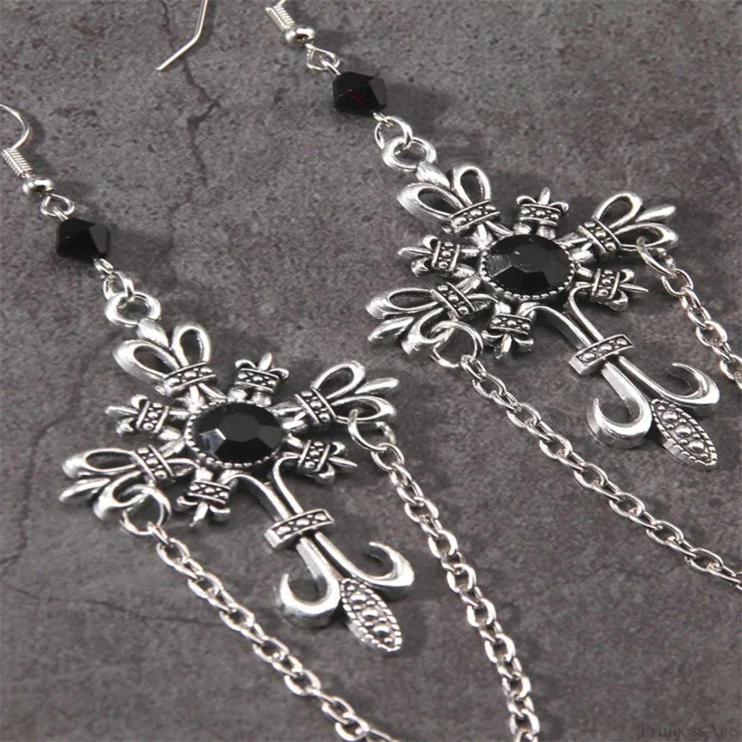 Antique Fairy Wings Grunge Dangling Earring