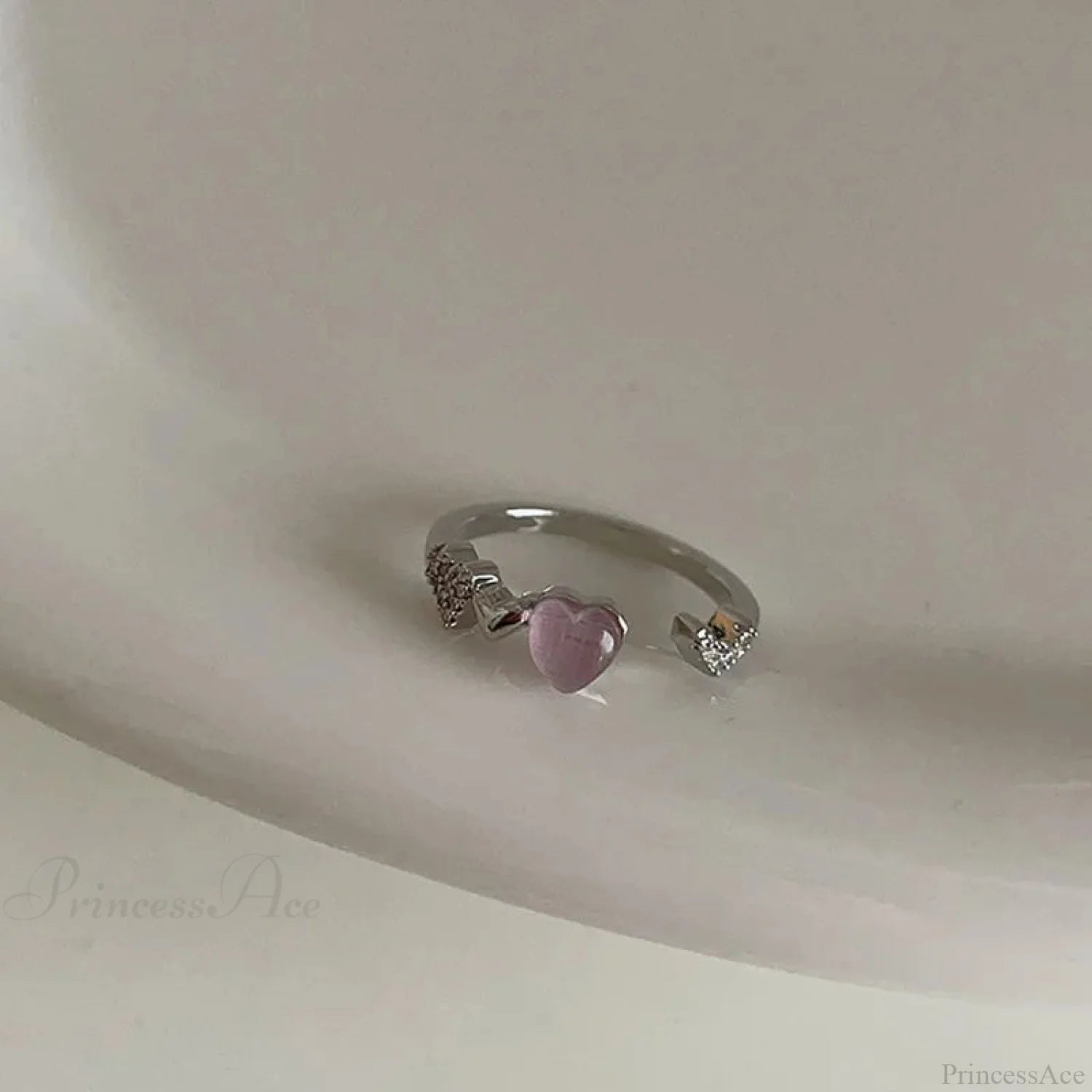 Antique Mysterious Zircon Cross Band sliver02