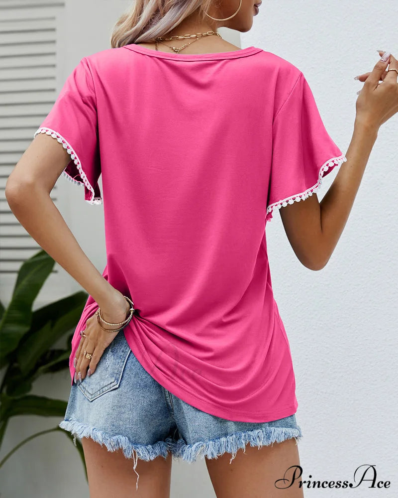 Arm Brief Neck Round T-Shirt T-Shirts