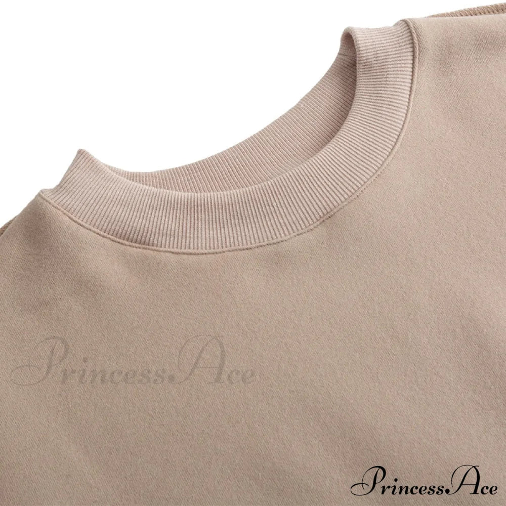 Arm Loose Hoodie Oversized Size Crop Fit - Long Cotton Harajuku Streetwear Casual Plus Women’s