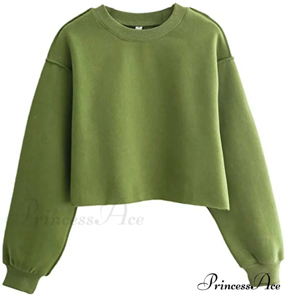 Arm Loose Hoodie Oversized Size Crop Fit - Long Cotton Harajuku Streetwear Casual Plus Women’s