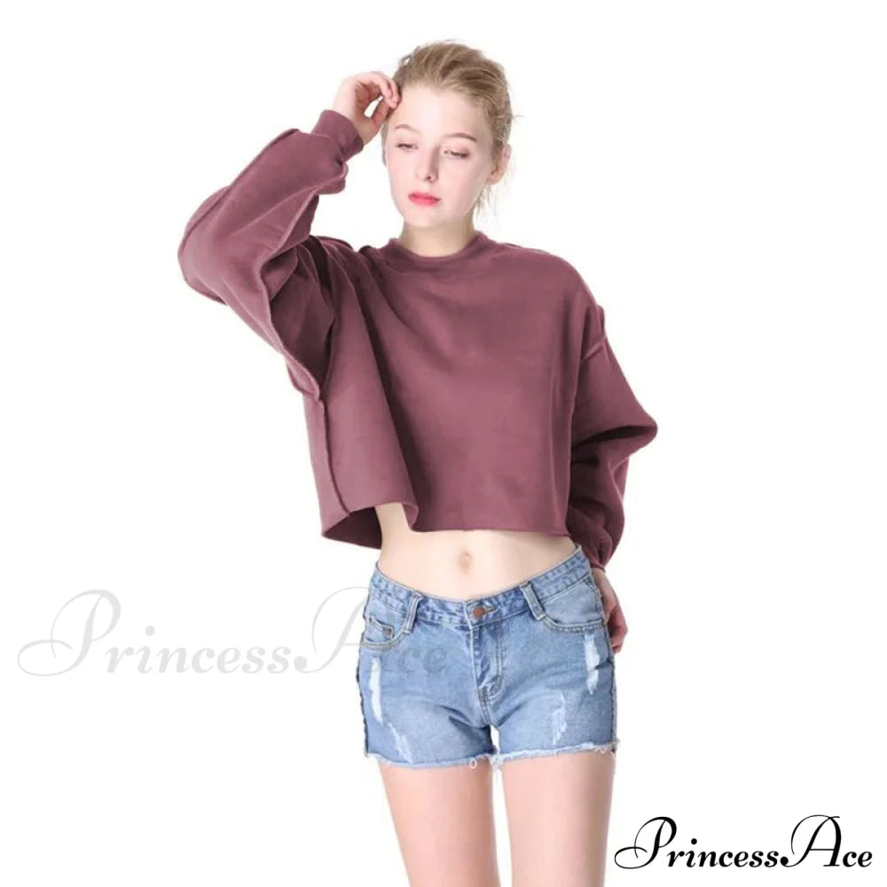 Arm Loose Hoodie Oversized Size Crop Fit - Long Cotton Harajuku Streetwear Casual Plus Women’s