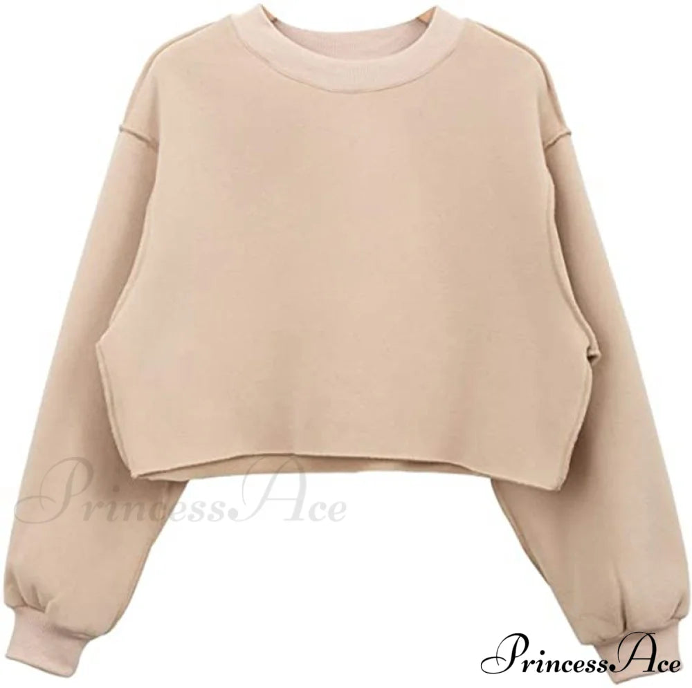 Arm Loose Hoodie Oversized Size Crop Fit - Long Cotton Harajuku Streetwear Casual Plus Women’s