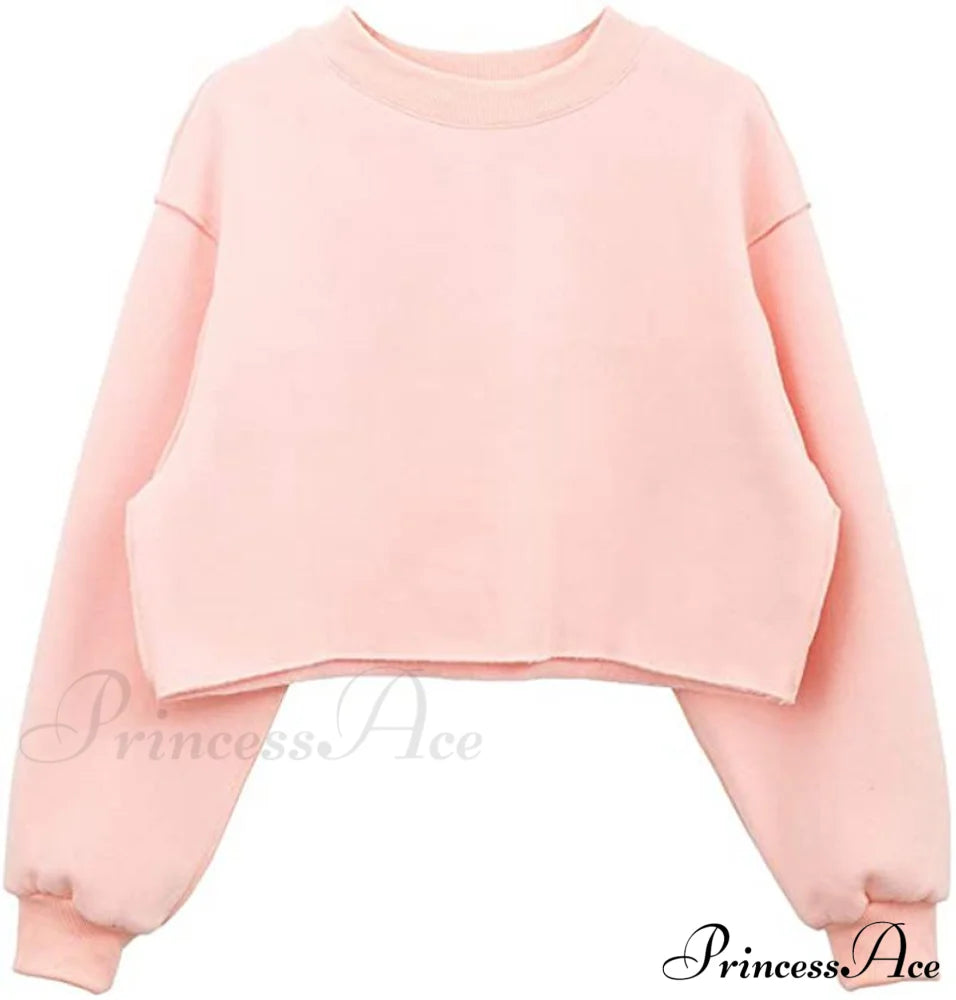 Arm Loose Hoodie Oversized Size Crop Fit - Long Cotton Harajuku Streetwear Casual Plus Women’s