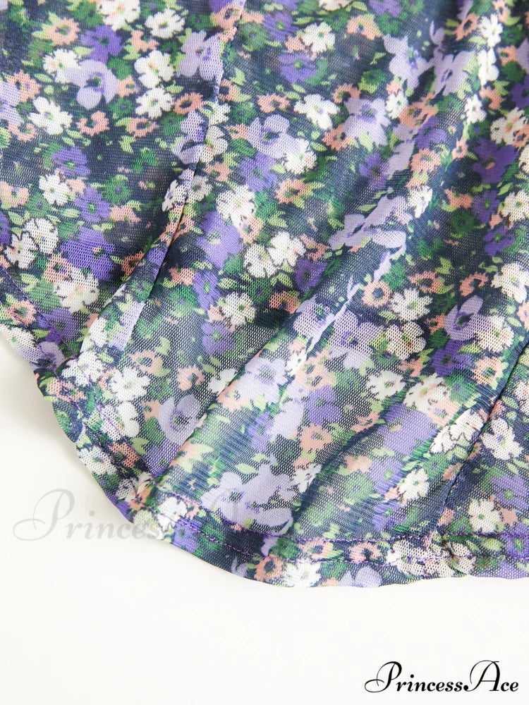 Asymmetric Long Graceful Sleeve Crop Top Tank Tops&Camis