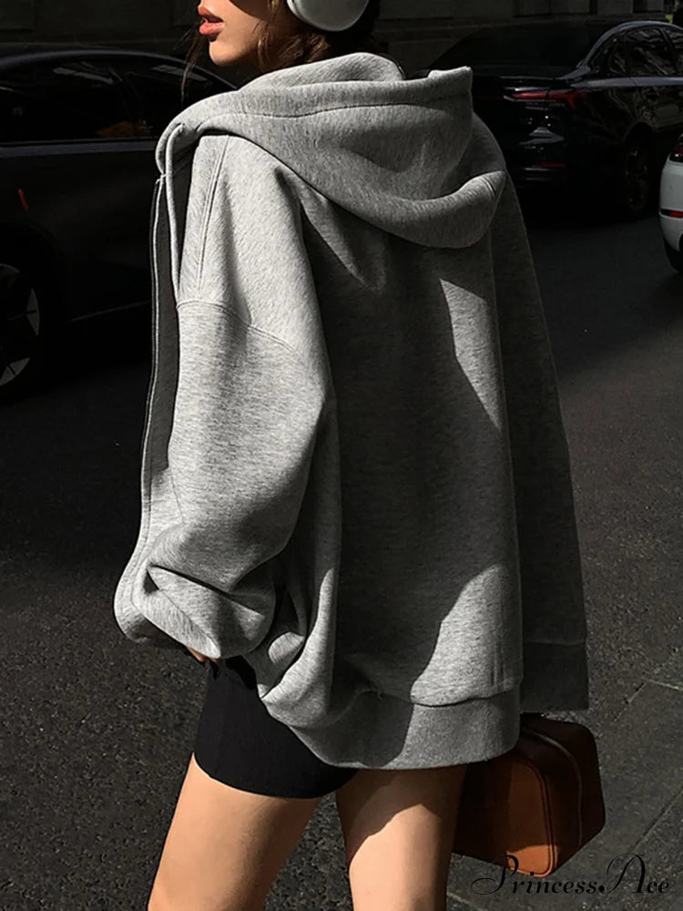 Athflow Charming Oversized Hoodie Sweatshirts & Hoodies-L