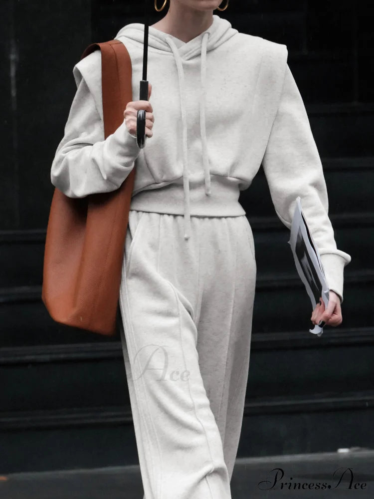 Athleisure Charming Drawstring Hoodie Sweatshirts & Hoodies-L