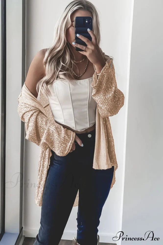Attention Seeker Stylish Sequin Top
