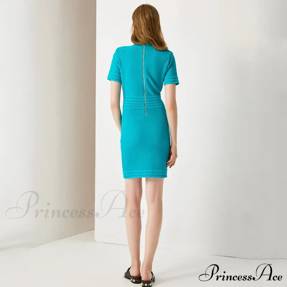 Aureta Knitted Stylish Mini Dress Dress