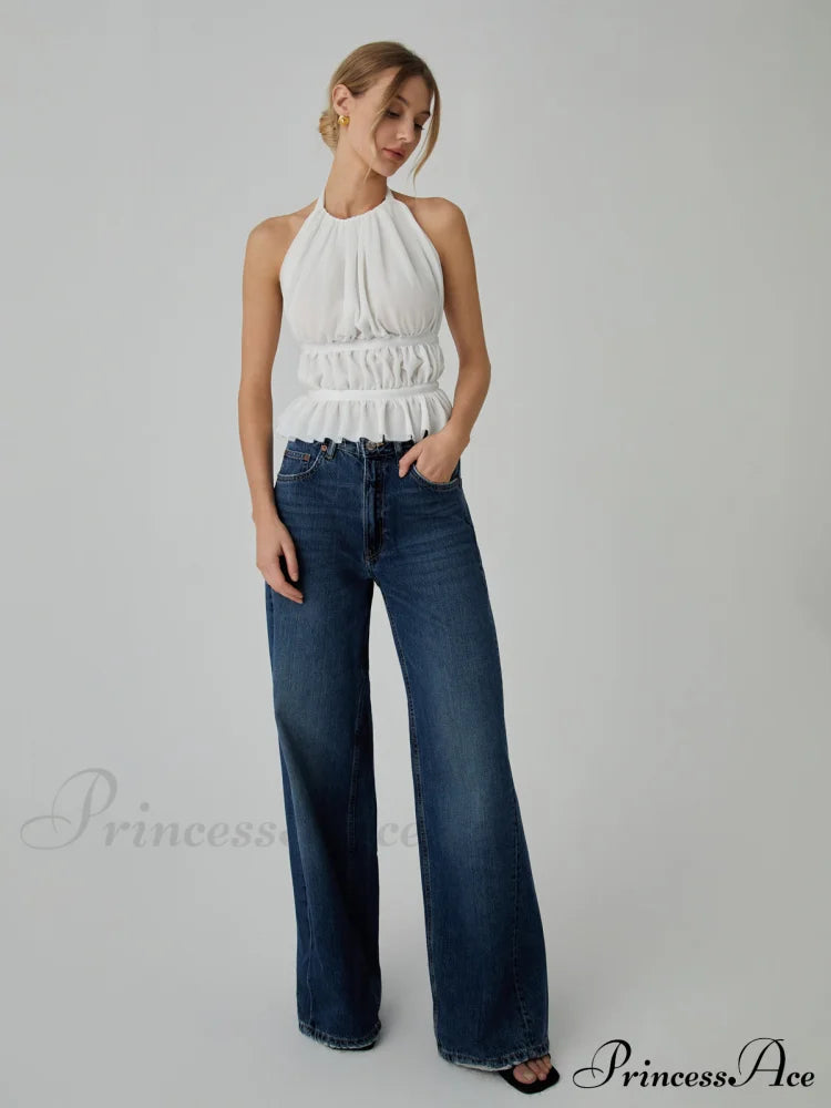 Backless Halter Graceful Tank Top Tops & Camis