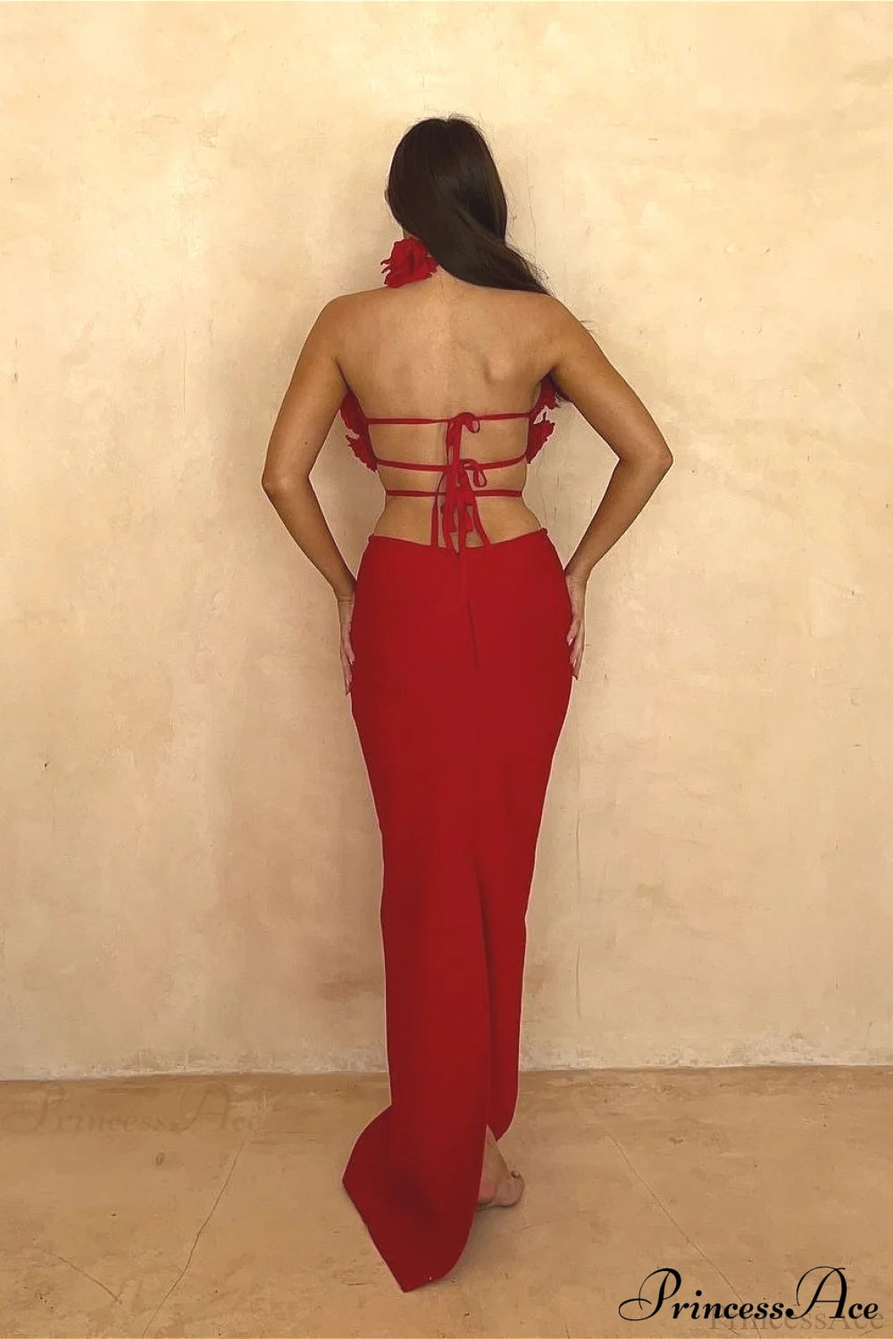 Bandage Halterneck Sexy Maxi Party Dress