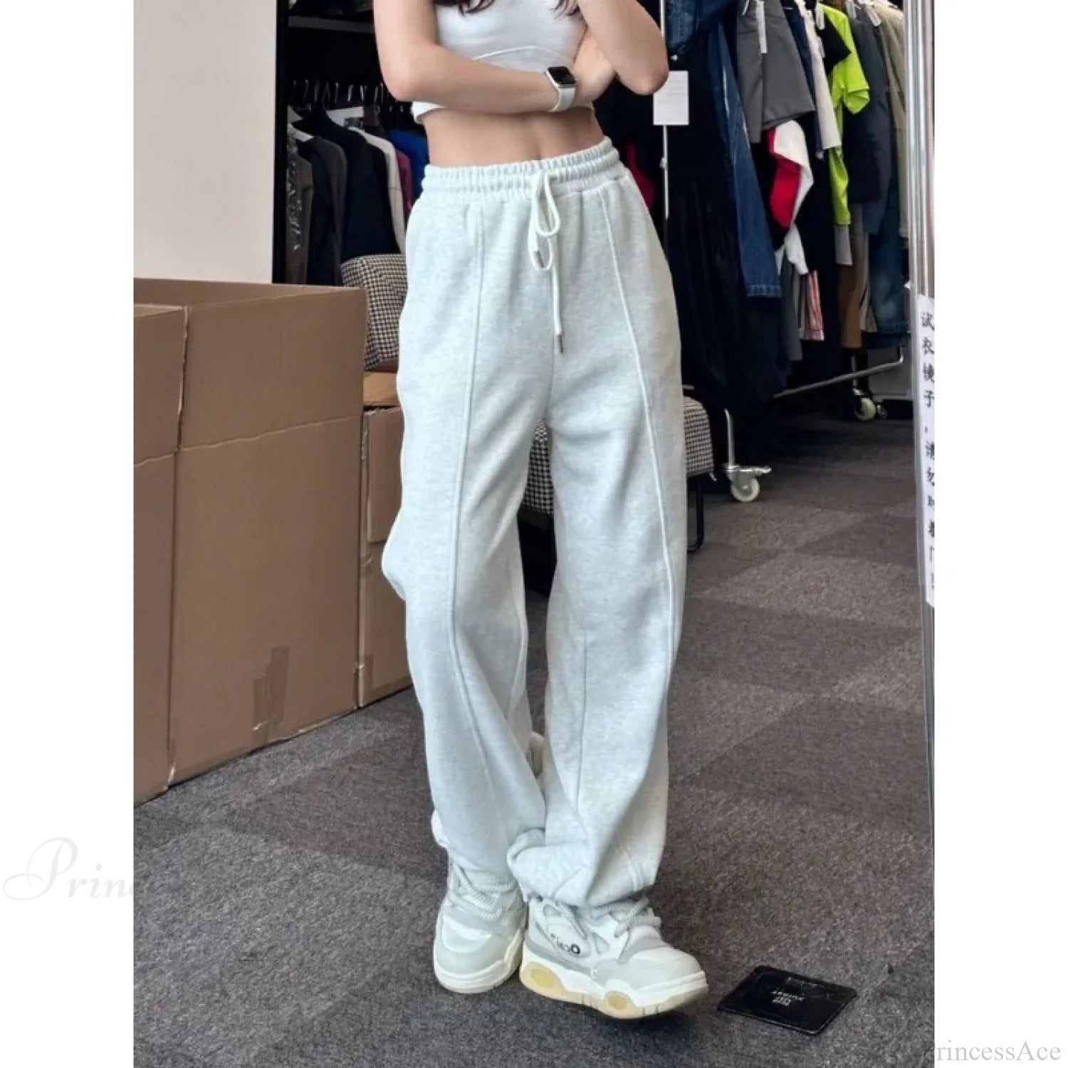 Basic Grey Knit Jogger Pants