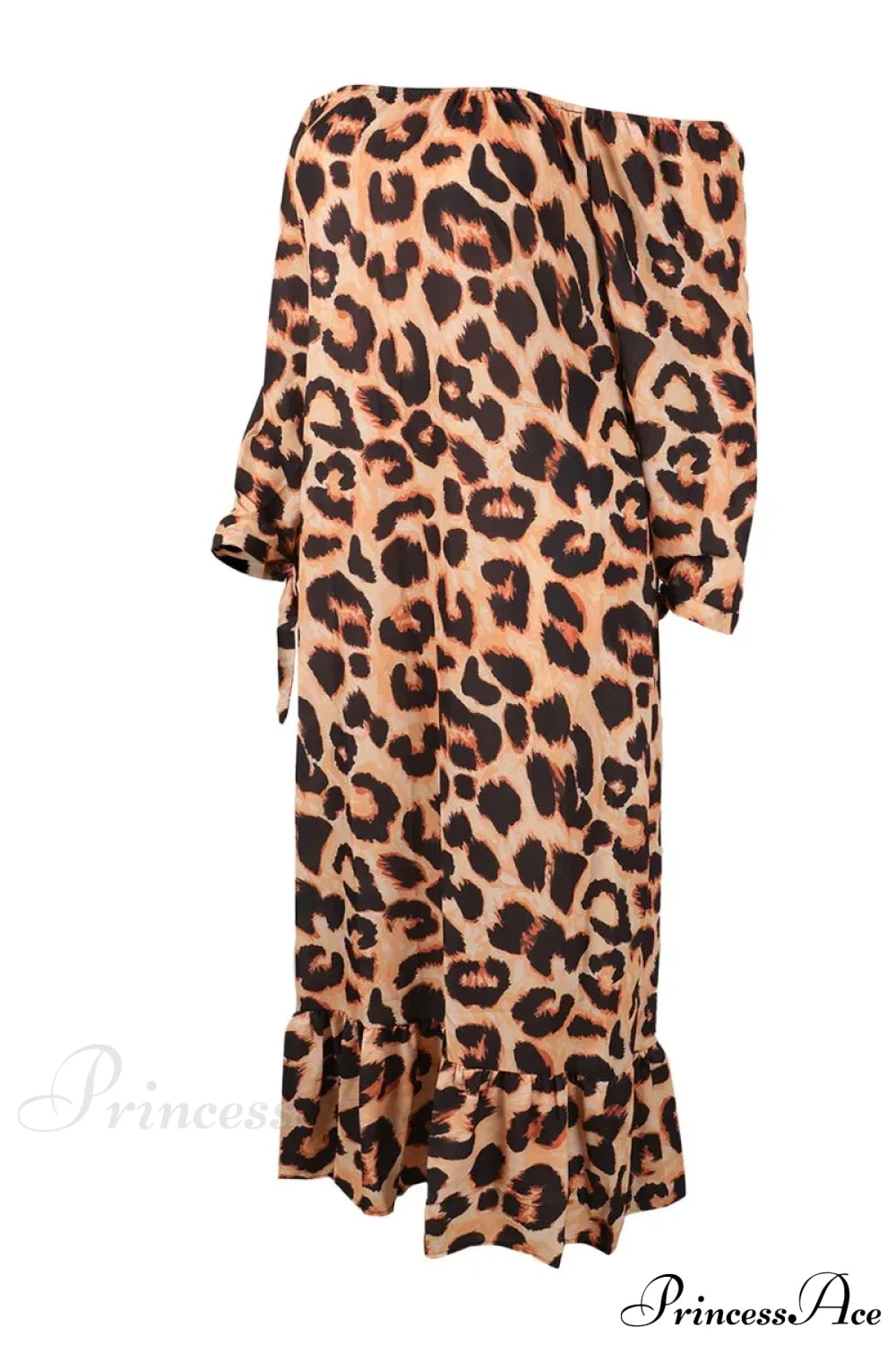 Bateau Neck Off Shoulder Sexy Long Sleeve Boho Dress