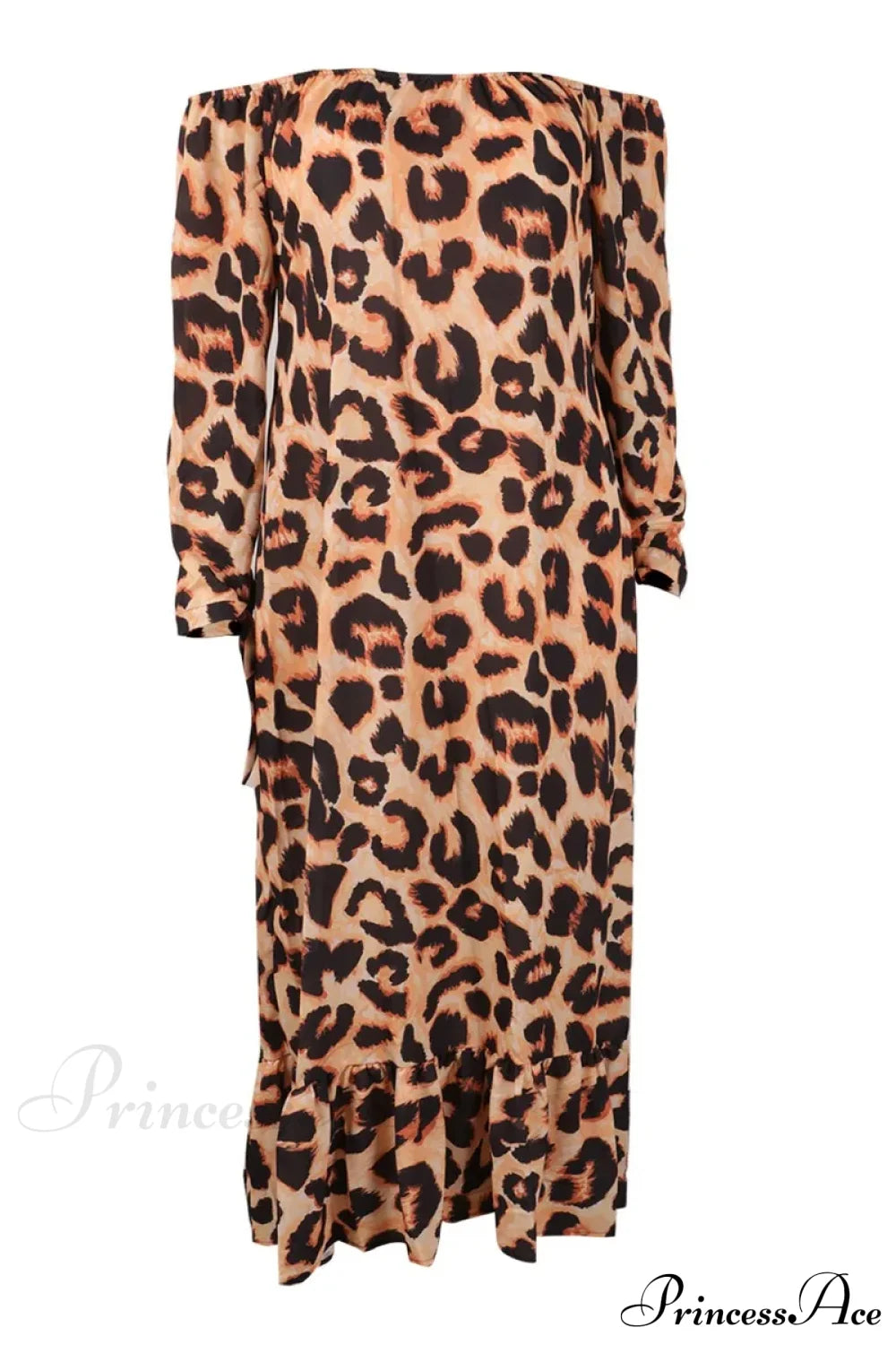 Bateau Neck Off Shoulder Sexy Long Sleeve Boho Dress