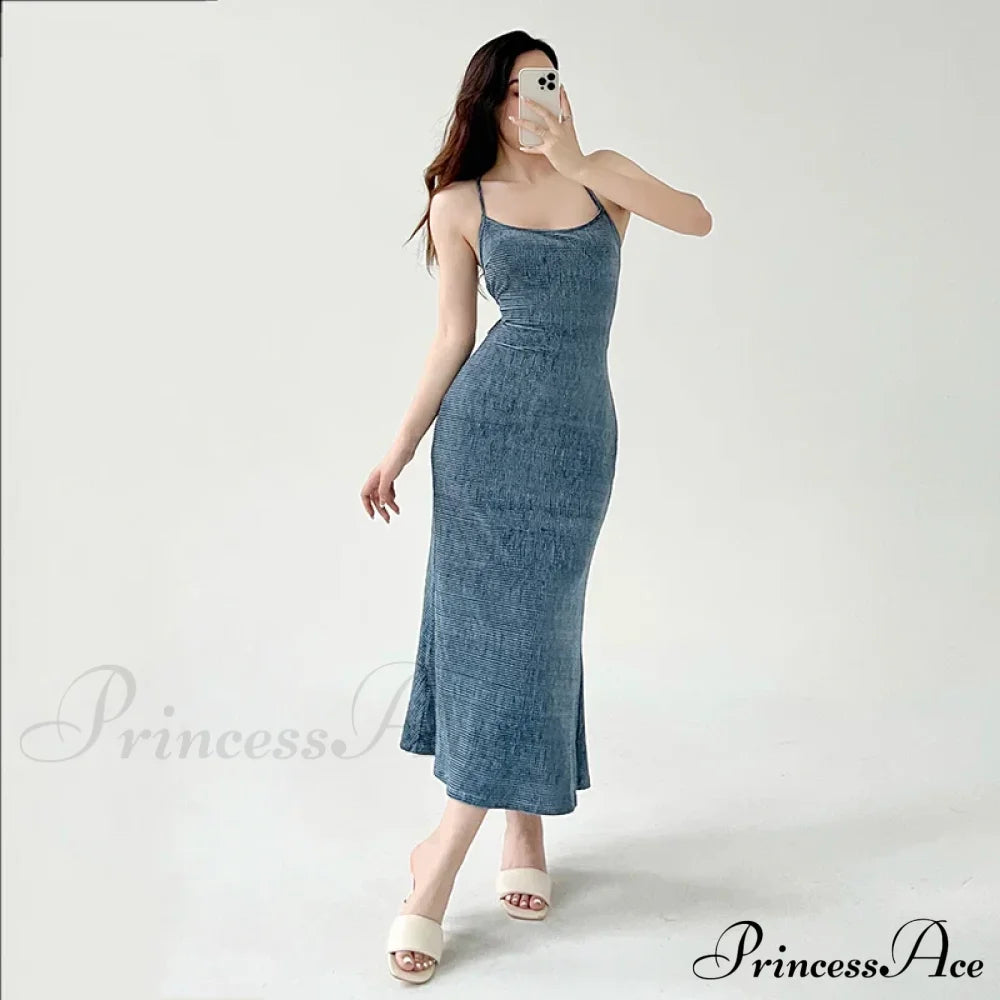 Beachwear Knit Sexy Spaghetti Strap Strapless Backless Lace Up Female Slip Holiday Club Bodycon