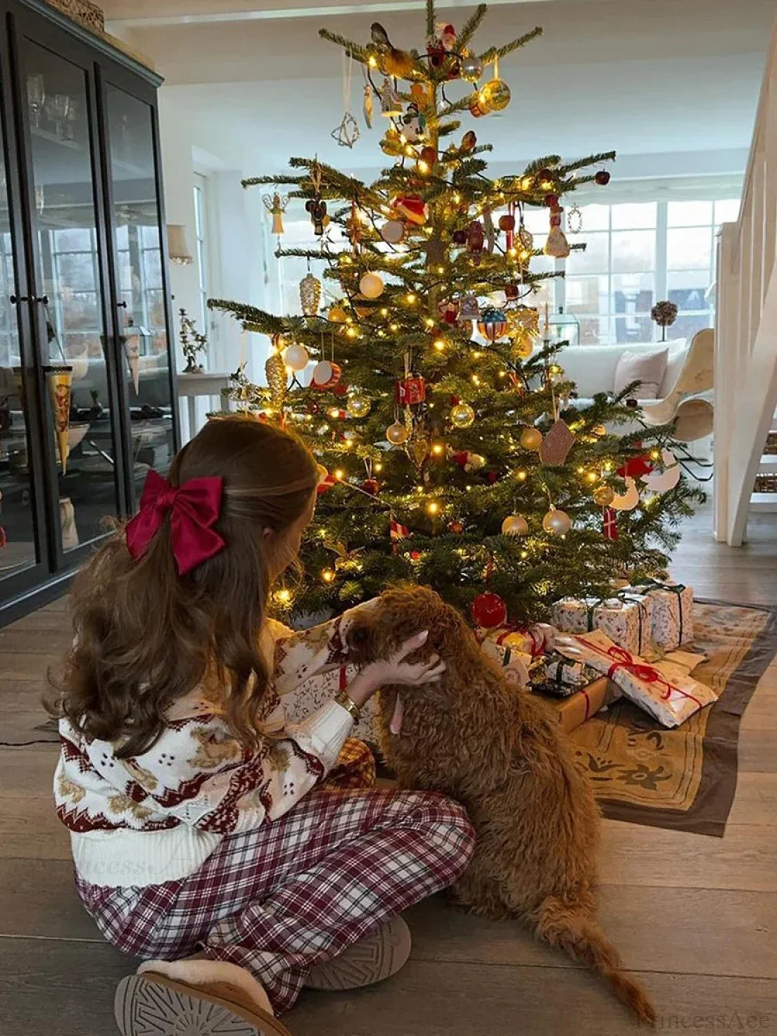 Bear Print Long Sleeve Button-Down Cardigan