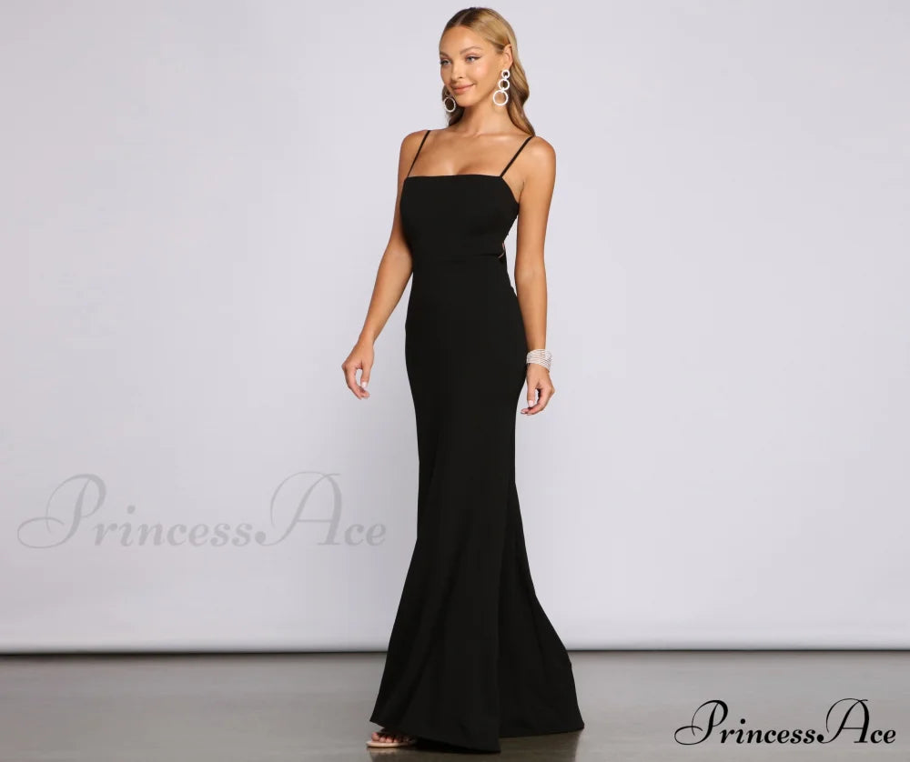 Bette Formal Open Charming Back Crepe Dress S.o. Long Dresses