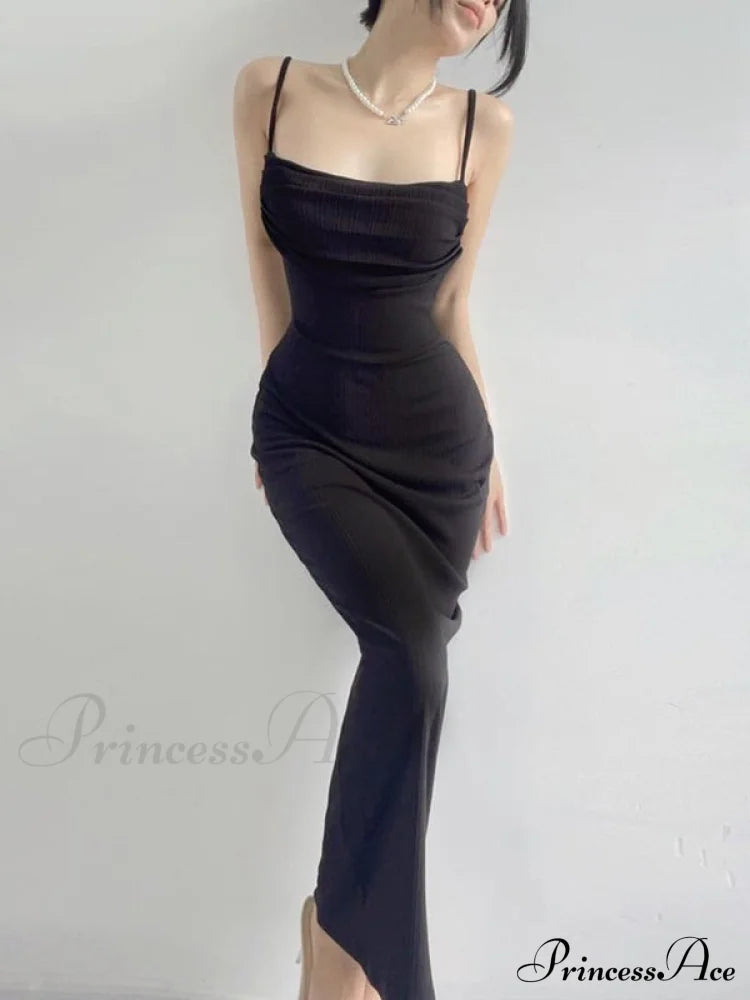 Black Backless Bodycon Dress L / Coffee Coffee Bodycon Dress