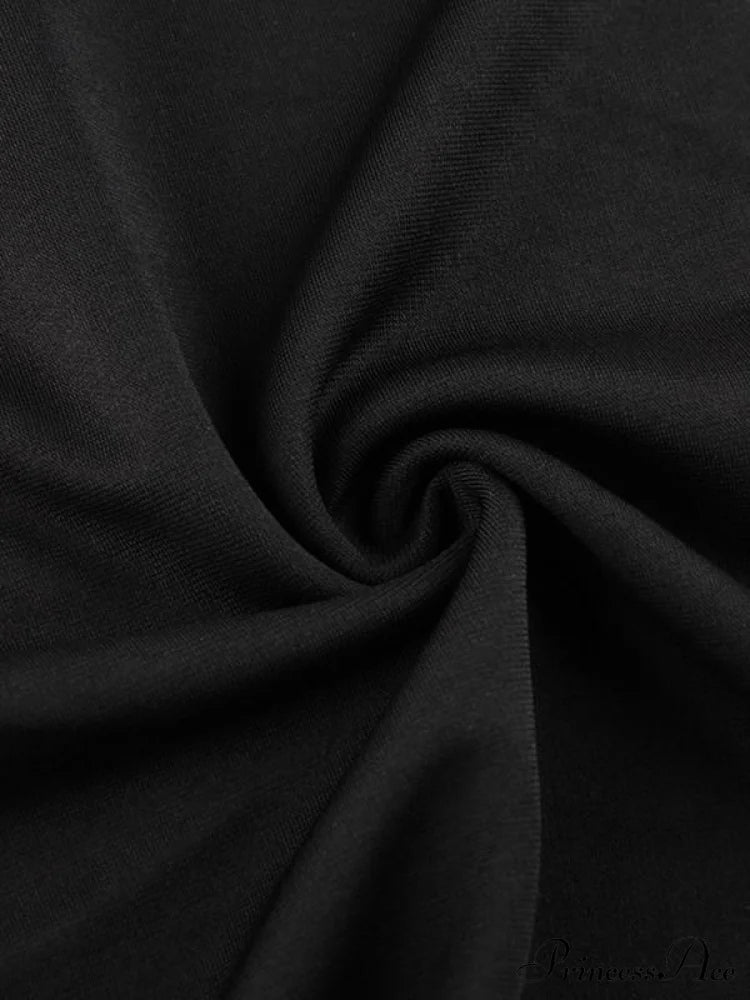 Black Halter Graceful Crop Cami Top Mini Dresses