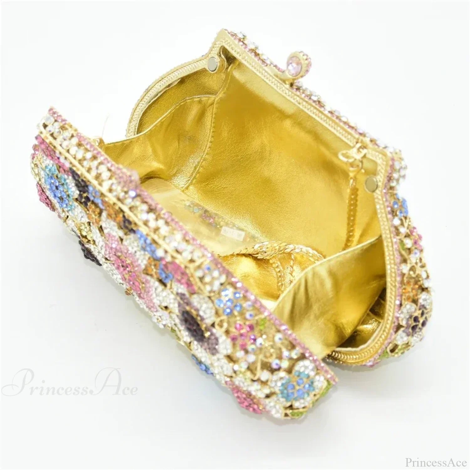 Bling Crystal Bridal Wedding Flower Diamond Clutch Bag clutchbag-250126