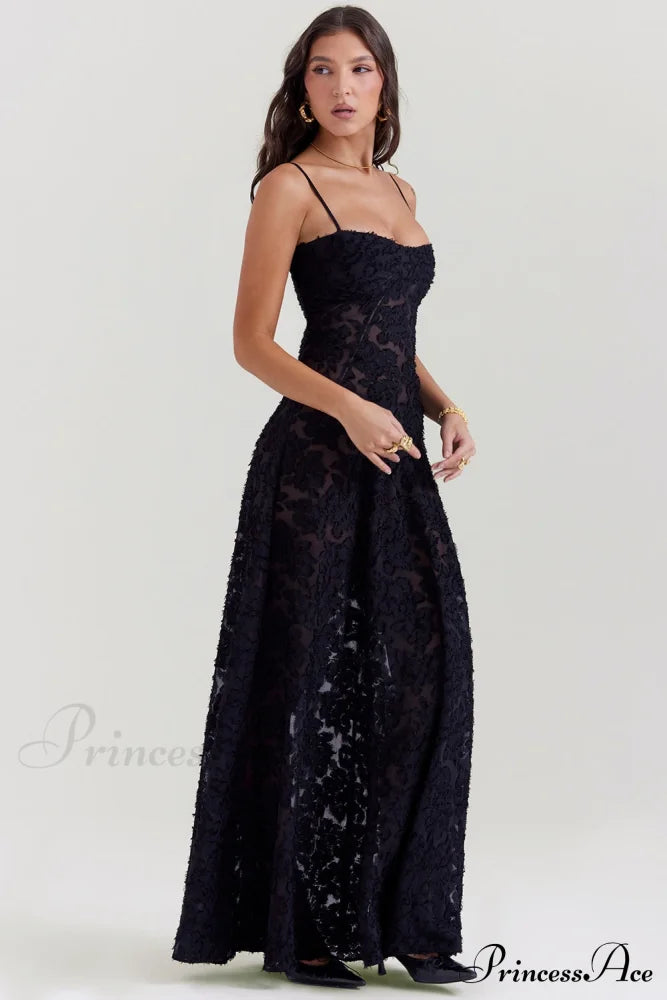 Blush Of Elegance Charming Lace Maxi Dress