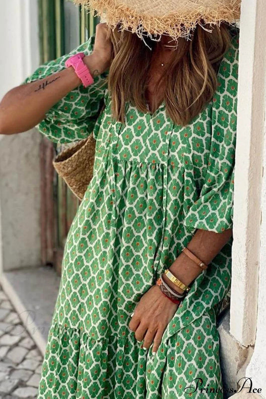 Bohemian Printed Stylish Maxi Dress Dresses