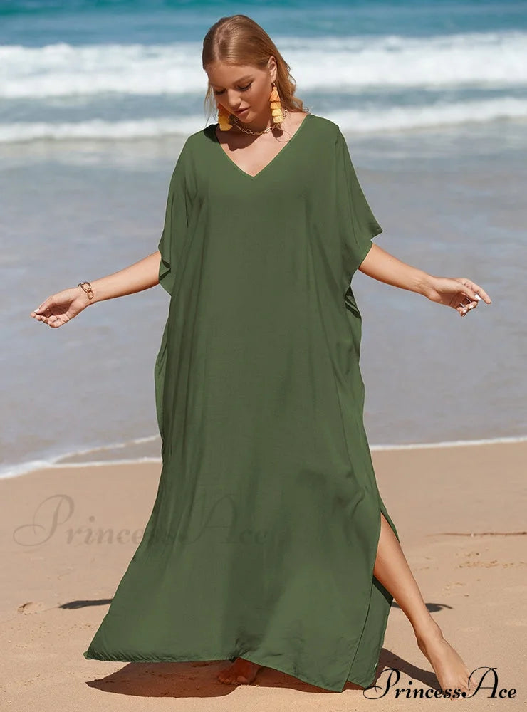 Bohemian Smock Robe For Plus Size Women S / White Dresses