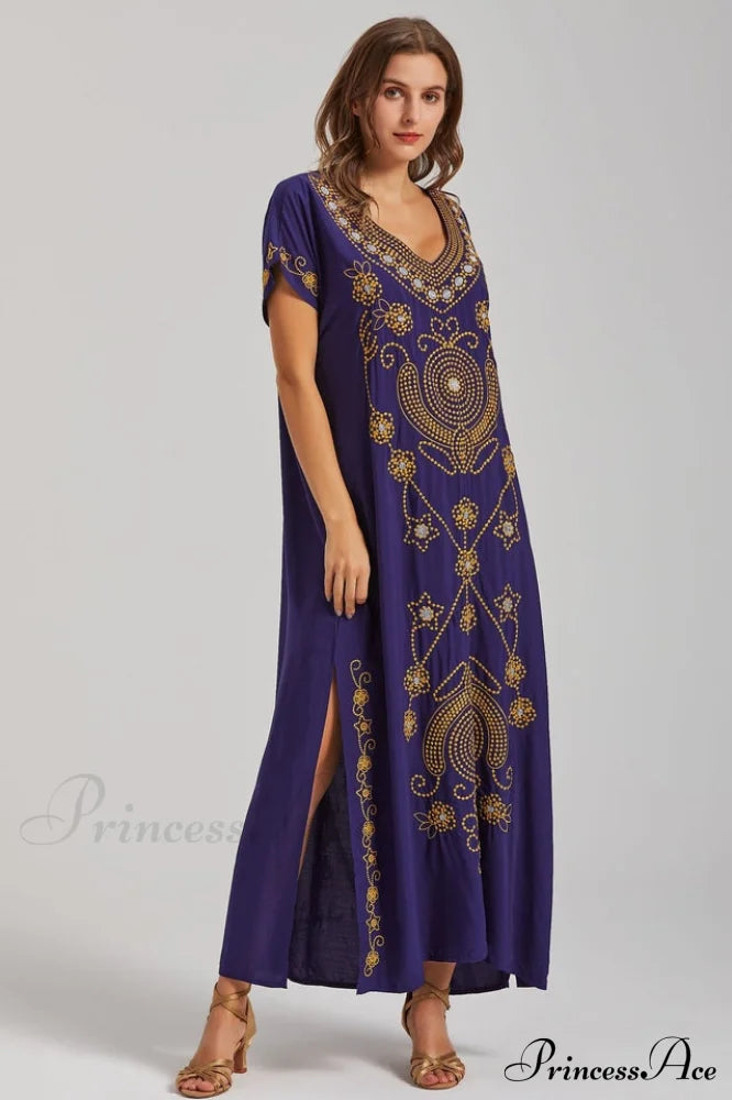 Boho Print Slit Dress | Dress In Beauty