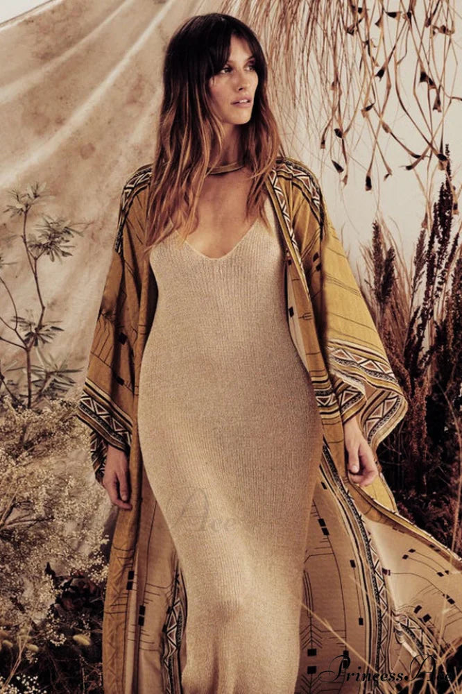 Boho Tie Stylish Dye Kimono Blouse