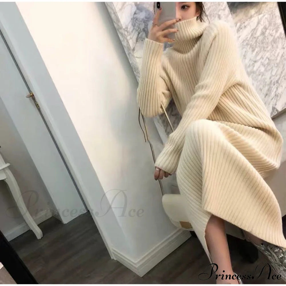 Bottoming The Sweater Cashmere Knitted - Gown Blouse Over Fall/Winter Thick Midlength Turtleneck