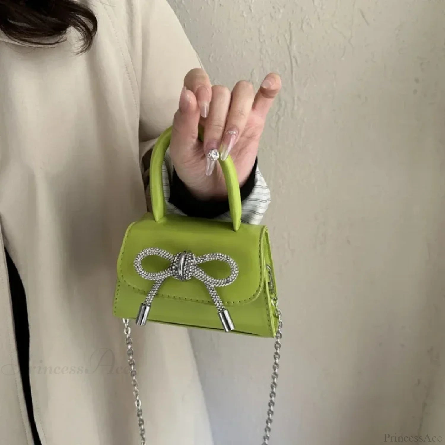 Bow Design Solid Color Mini PU Crossbody crossbody-250126