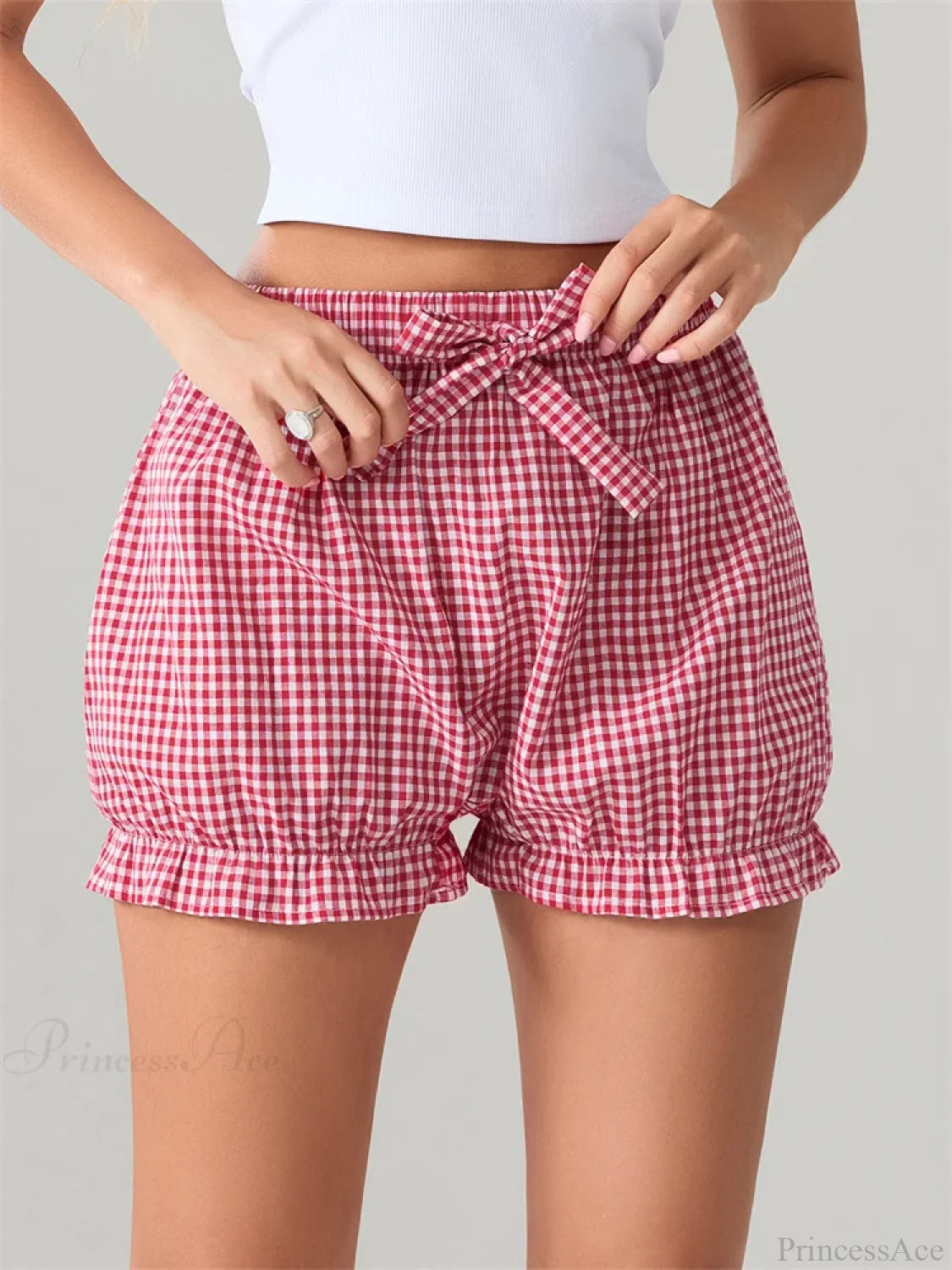 Bow Plaid Dots Bloomer Short short-250223