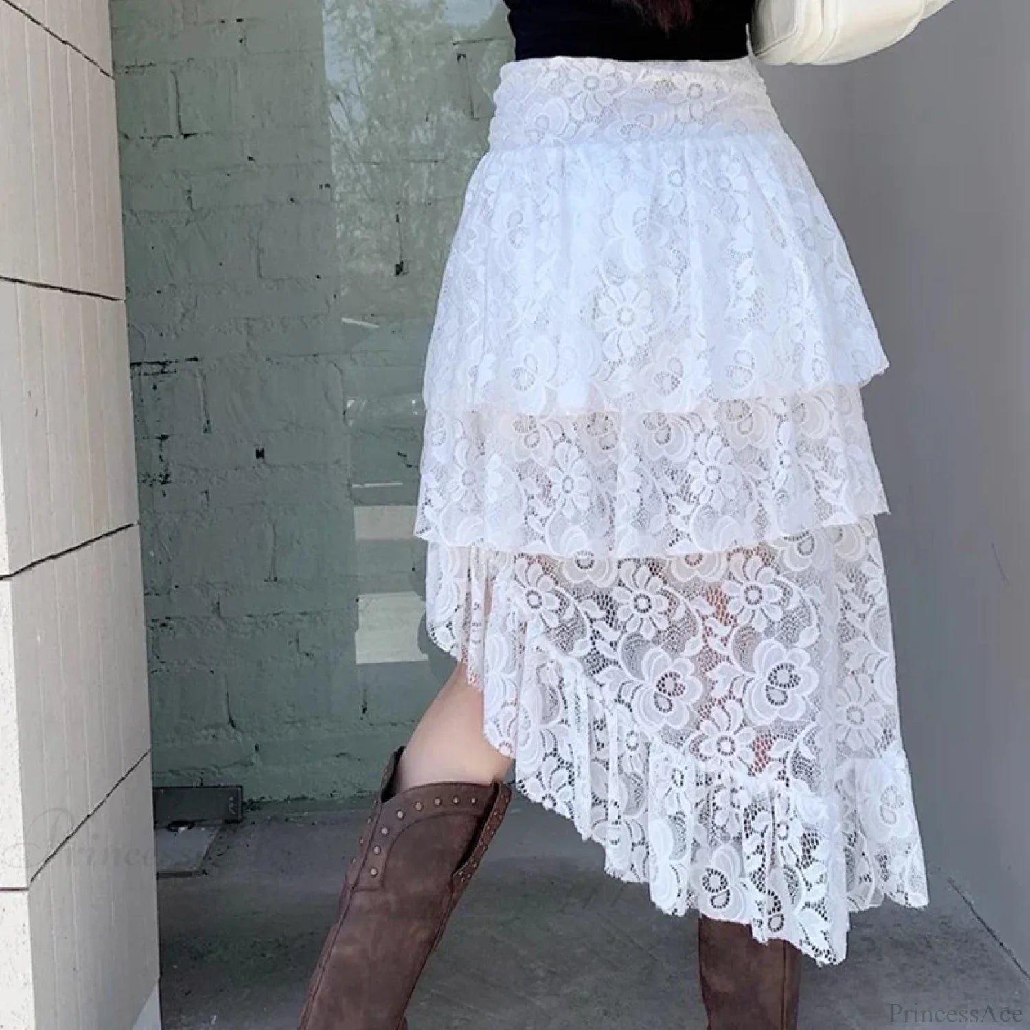 Breathable Lace Short Dress Skirt