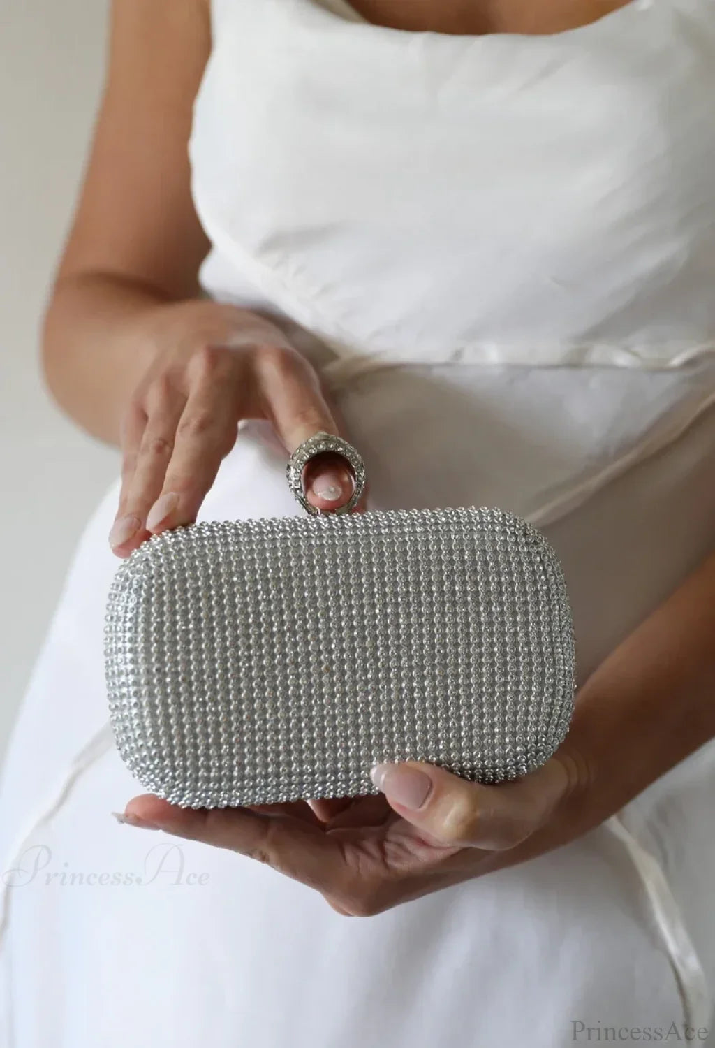 Bridal Crystal Gold Evening Clutch Wristlet wristlet-250126