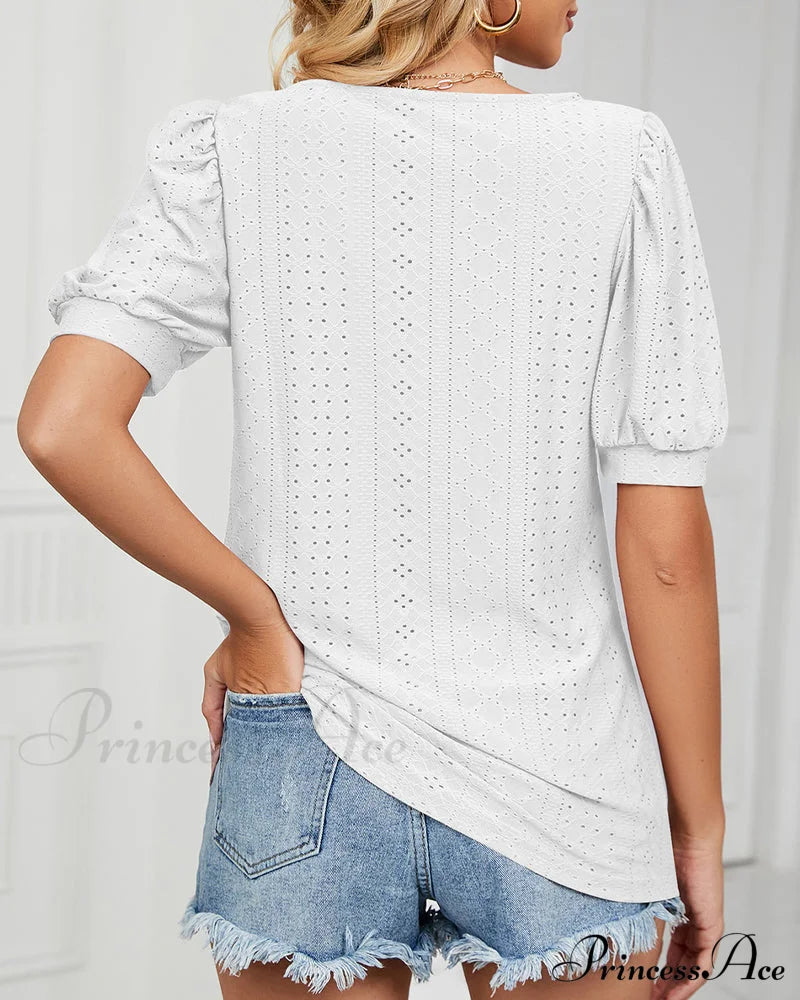 Brief Arm Color Solid T-Shirt T-Shirts