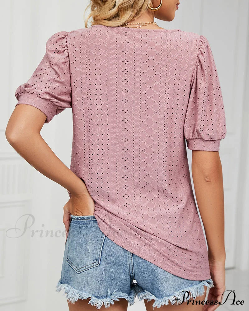 Brief Arm Color Solid T-Shirt T-Shirts