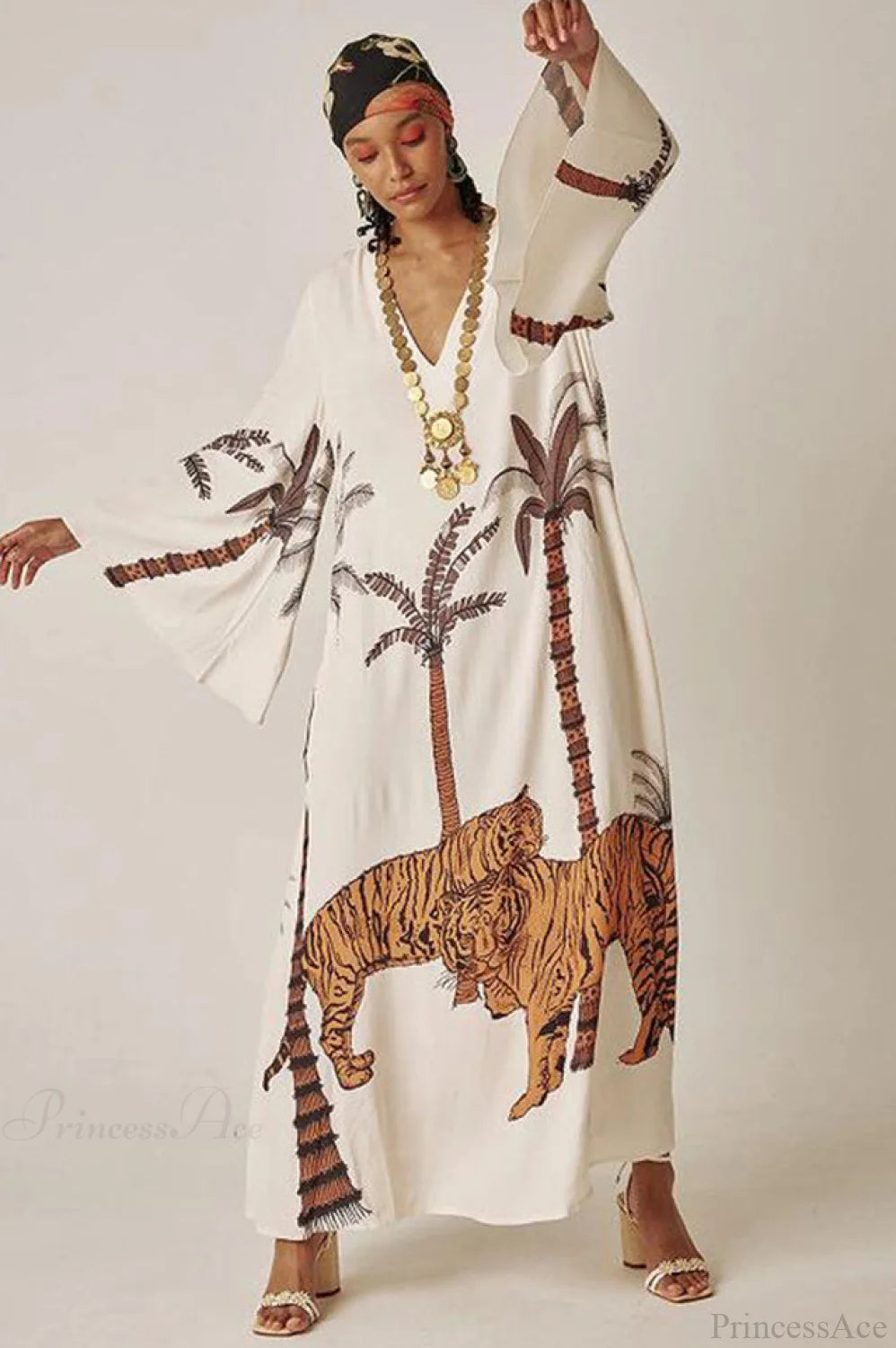 Brigitte One Of A Graceful Kind Ikat Maxi Kimono