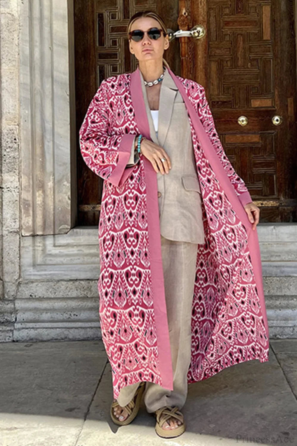 Brigitte One Of A Graceful Kind Ikat Maxi Kimono 3# / Size