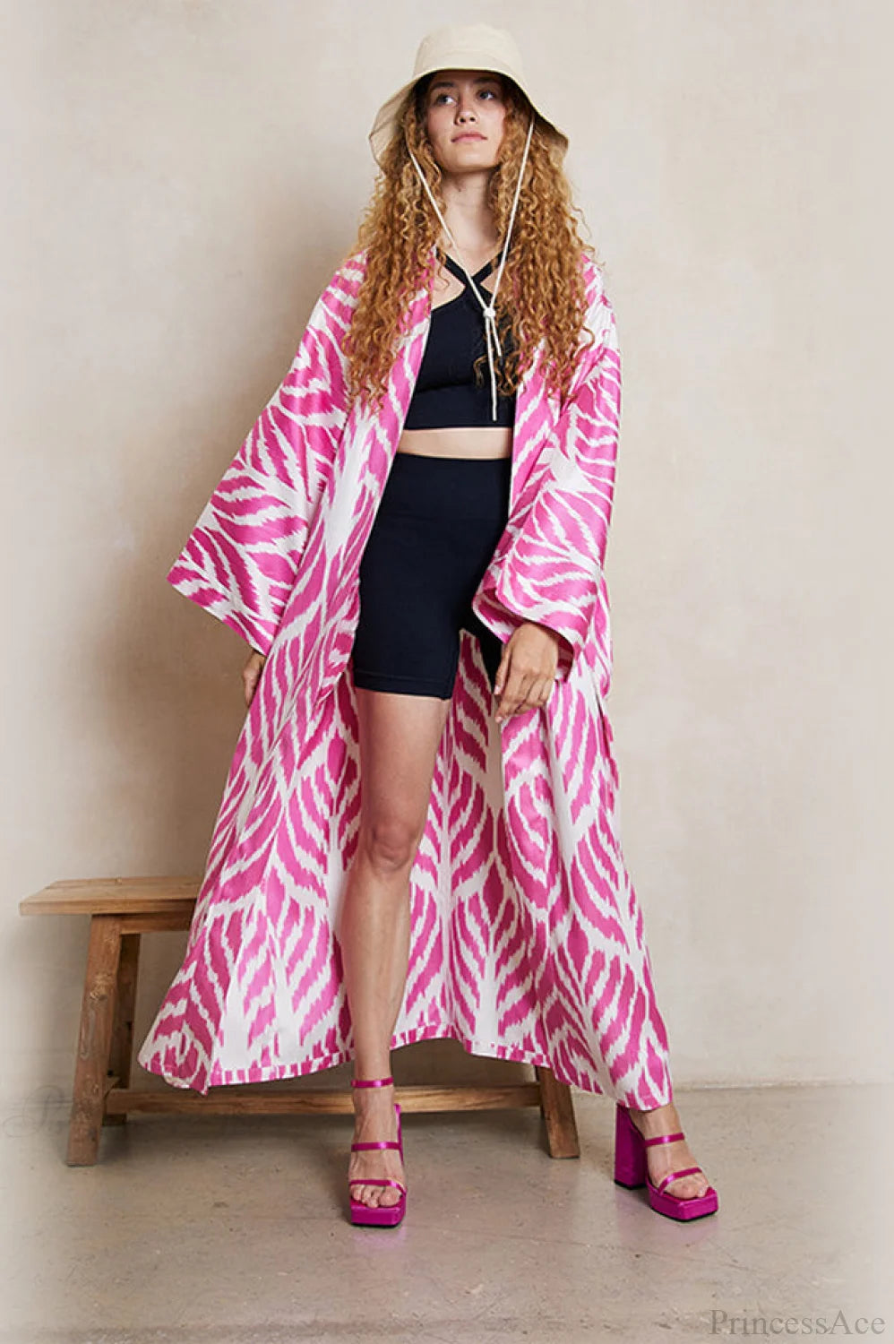 Brigitte One Of A Graceful Kind Ikat Maxi Kimono 11# / Size