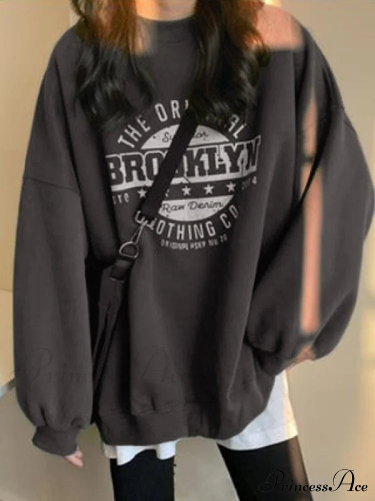 Broken Dreams Graceful Y2K Crop Top Dark Gray / M Sweatshirts