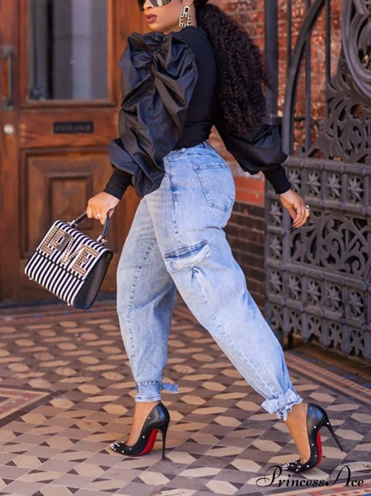 Brown Pointelle Knit Trendy Long Sleeve Mini Dress Shirts & Tops