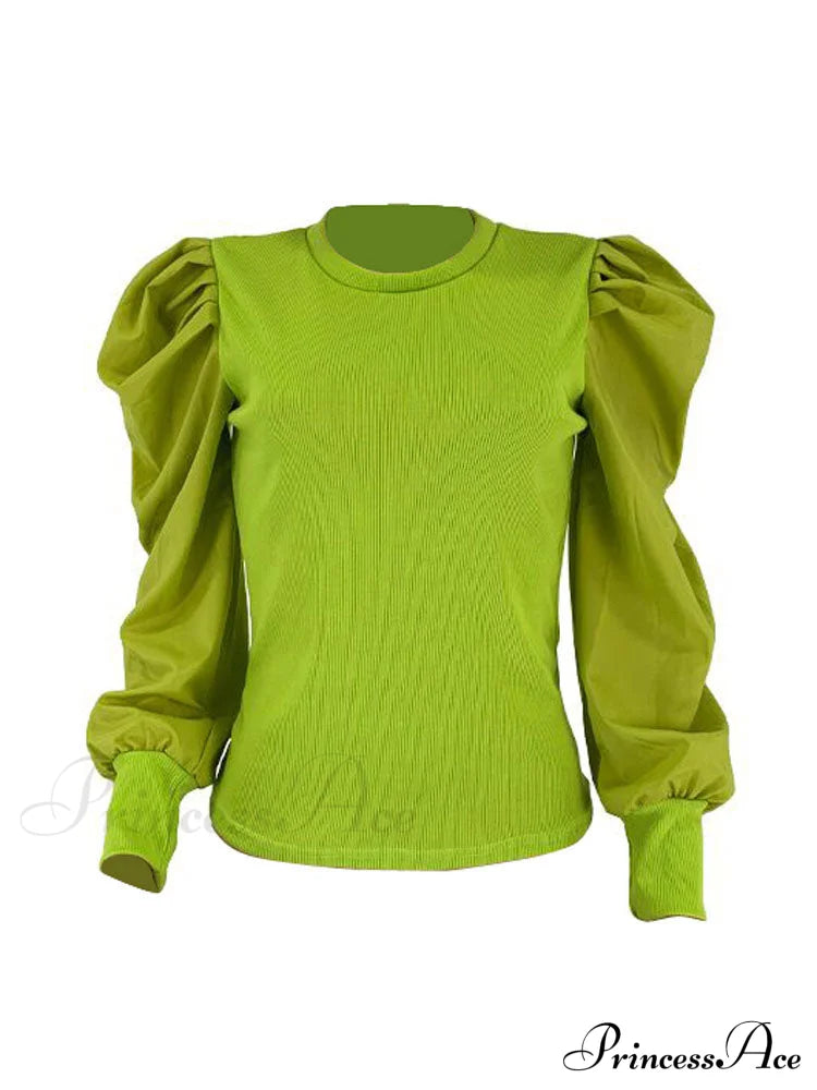 Brown Pointelle Knit Trendy Long Sleeve Mini Dress Shirts & Tops