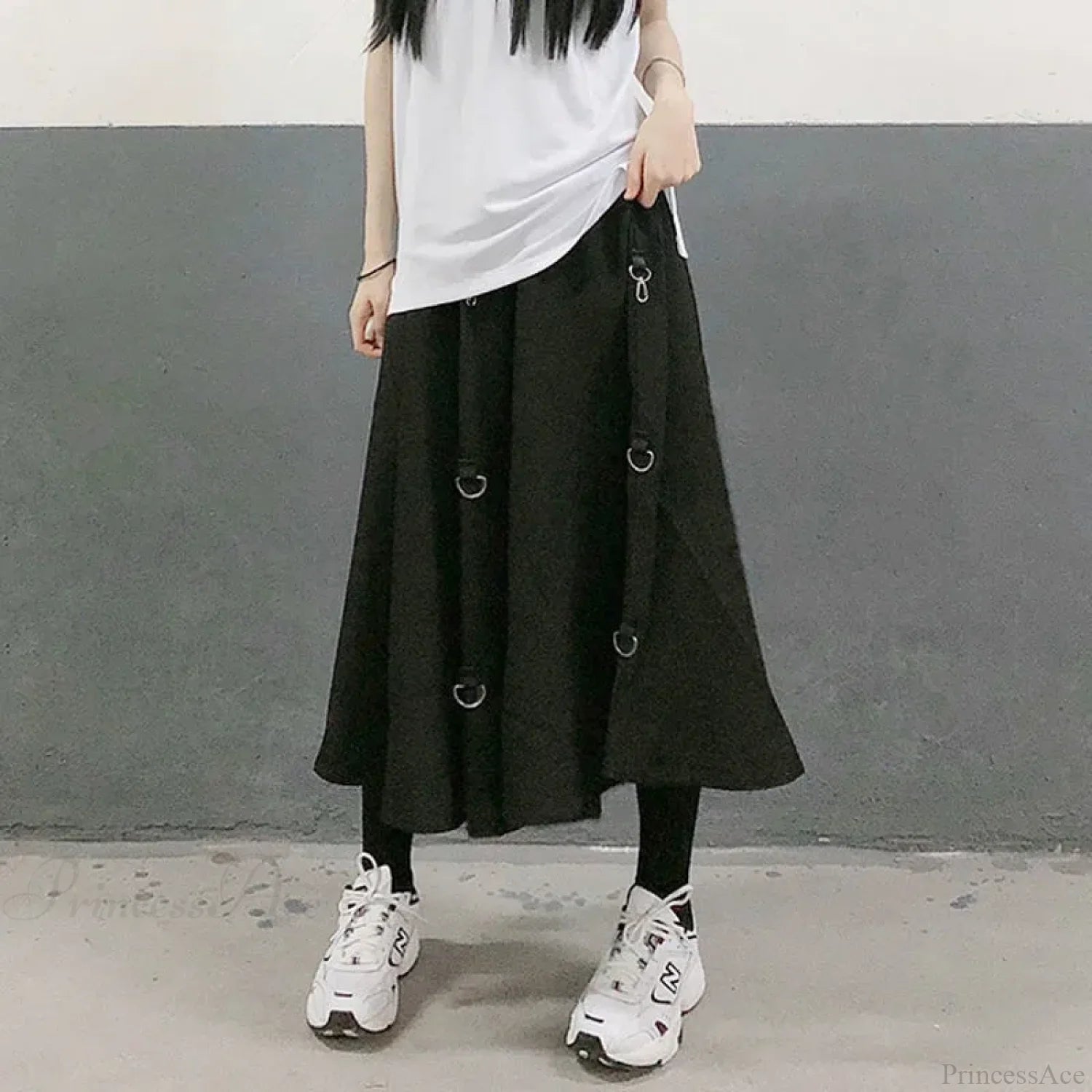 Buckle Irregular Gothic Street Skirt
