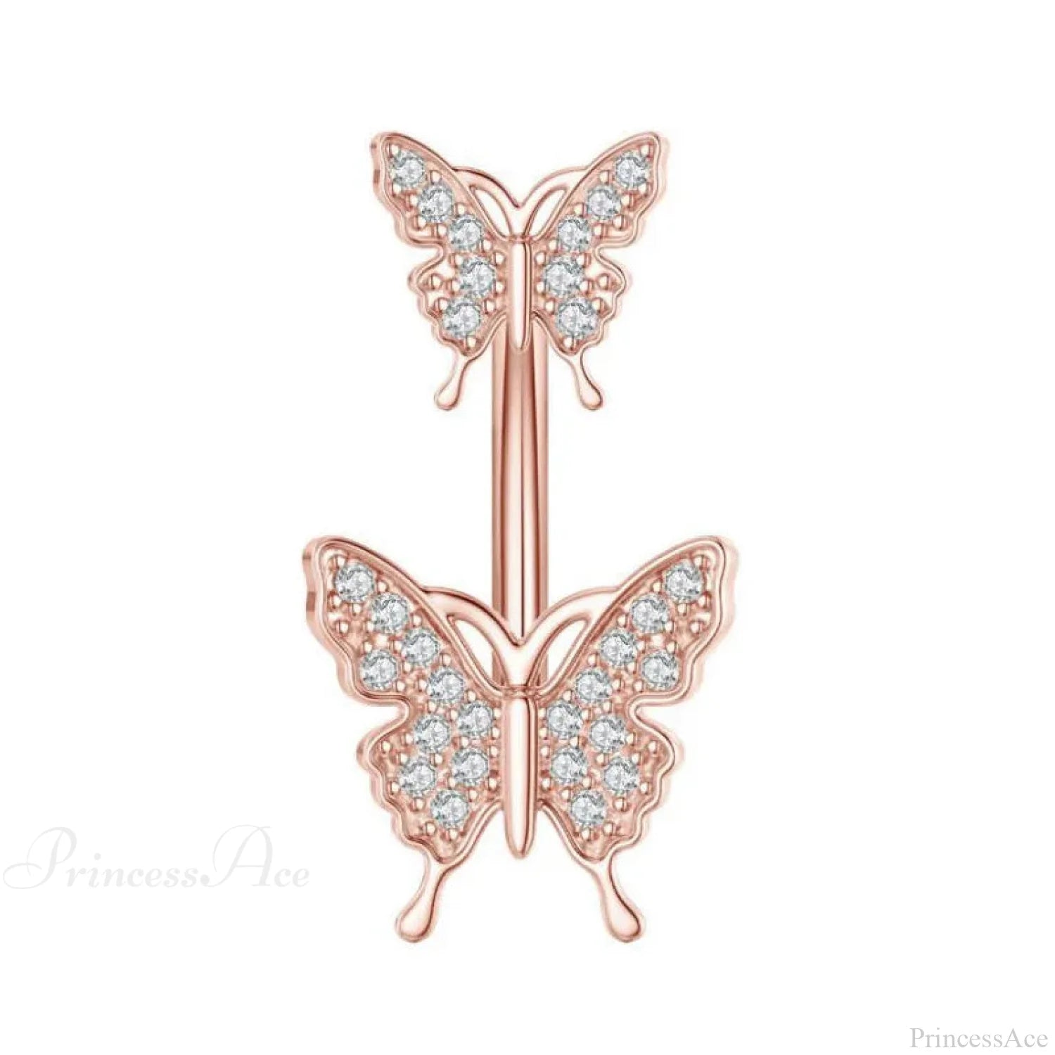 Butterfly CZ Sparkling Gothic Belly Ring Style6 copper