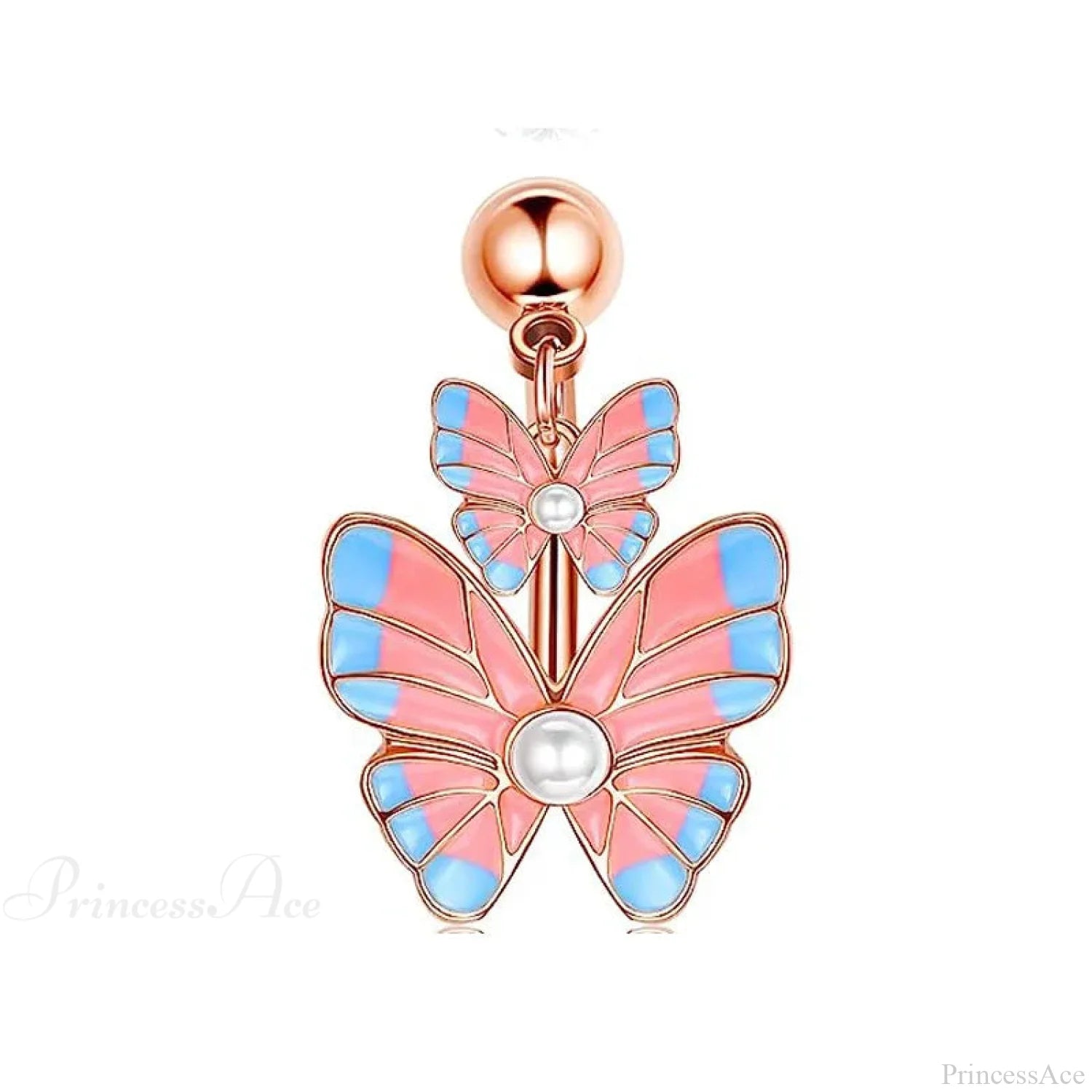 Butterfly CZ Sparkling Gothic Belly Ring Style7 copper