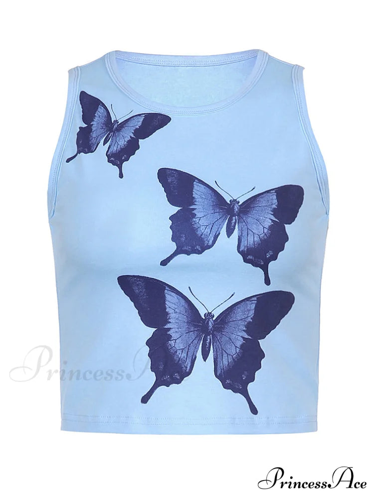 Butterfly Pendant Graceful Link Chain Necklace Tank Tops&Camis