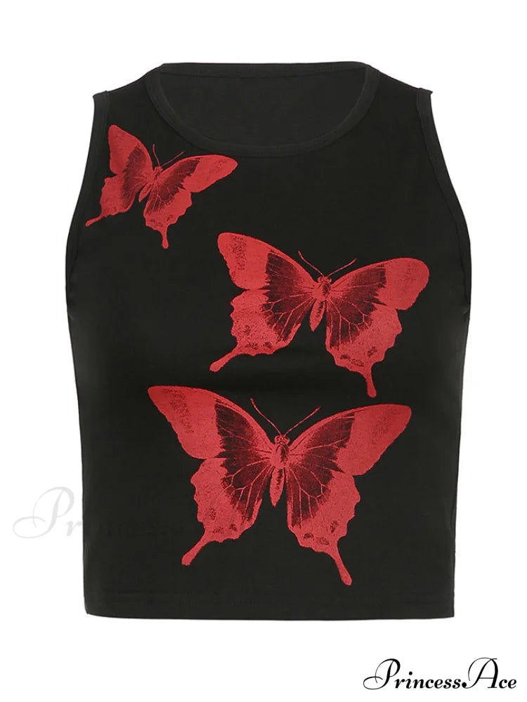 Butterfly Pendant Graceful Link Chain Necklace Tank Tops&Camis